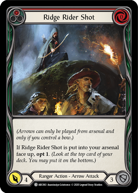 Ridge Rider Shot (Red) [U-ARC063] (Arcane Rising Unlimited)  Unlimited Normal | Good Games Morley