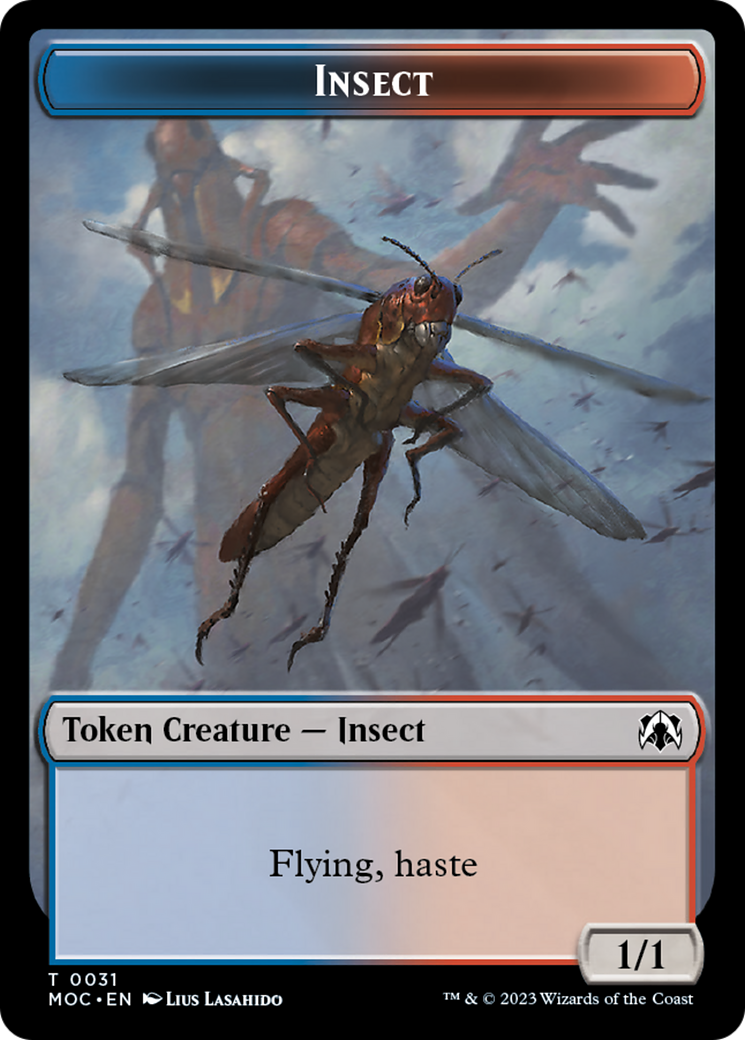 Soldier // Insect Double-Sided Token [March of the Machine Commander Tokens] | Good Games Morley