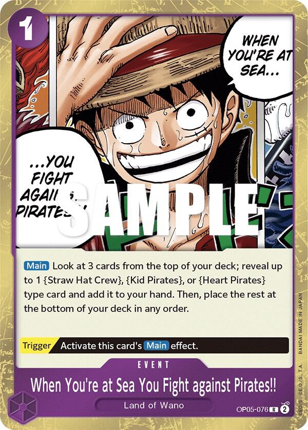 When You're at Sea You Fight against Pirates!! OP05-076 (Awakening of the New Era)  - Foil | Good Games Morley