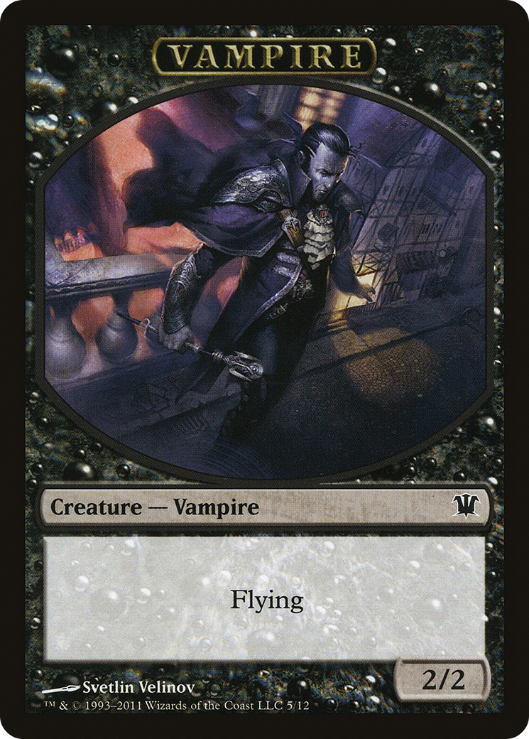 Blood // Vampire (0007) Double-Sided Token [Innistrad Remastered Tokens] | Good Games Morley