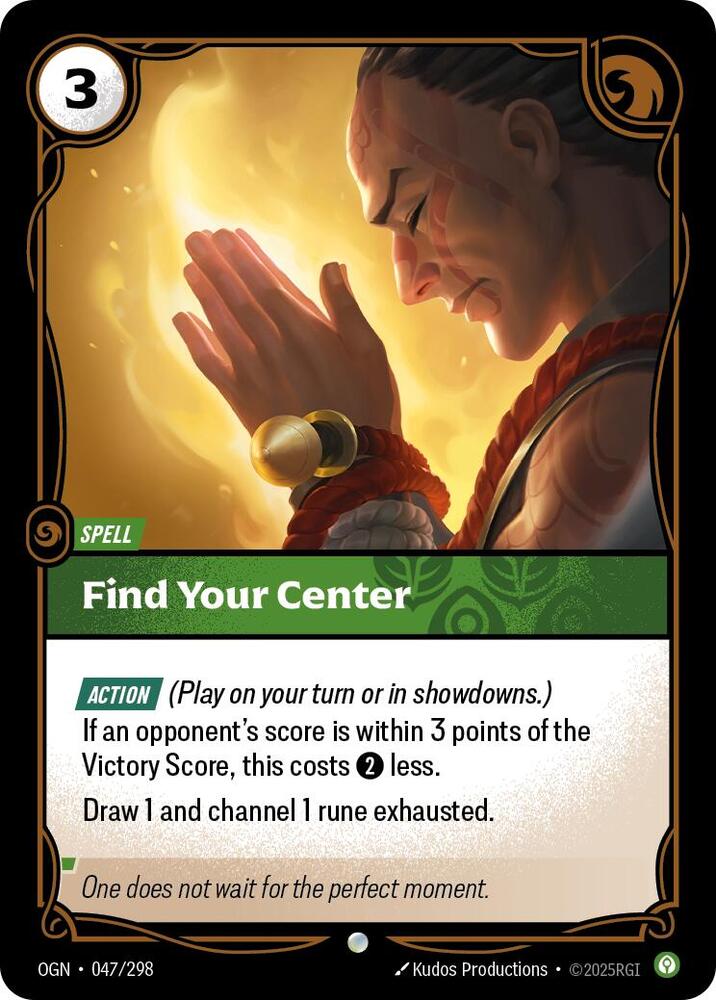 Find Your Center 047/298 (Origins)  | Good Games Morley