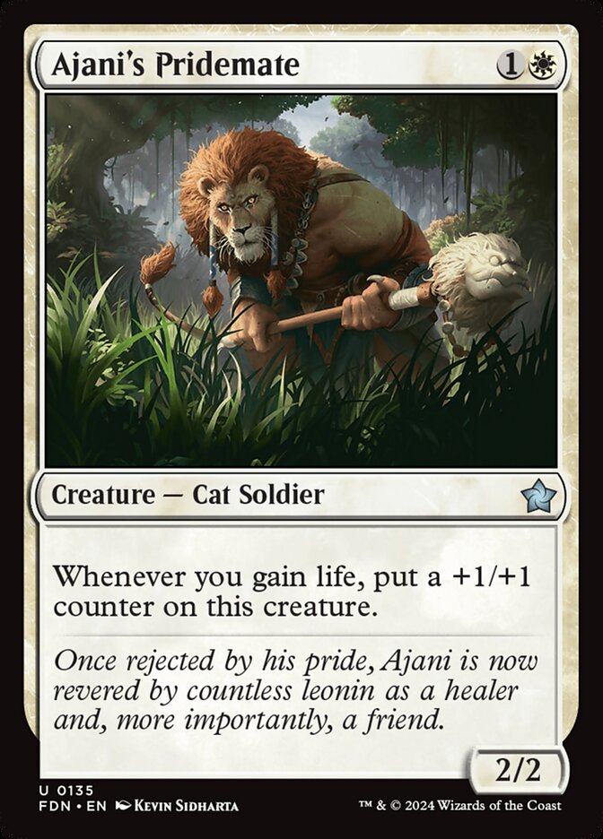 Ajani's Pridemate 135 (Foundations)  - Foil | Good Games Morley