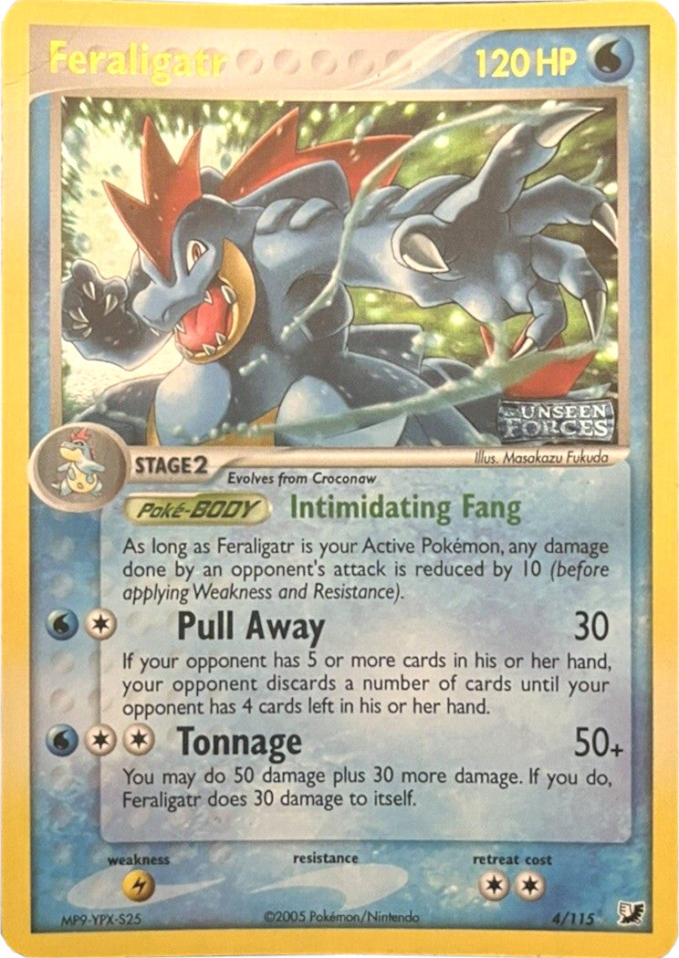 Feraligatr (4/115) (Stamped) [EX: Unseen Forces] | Good Games Morley