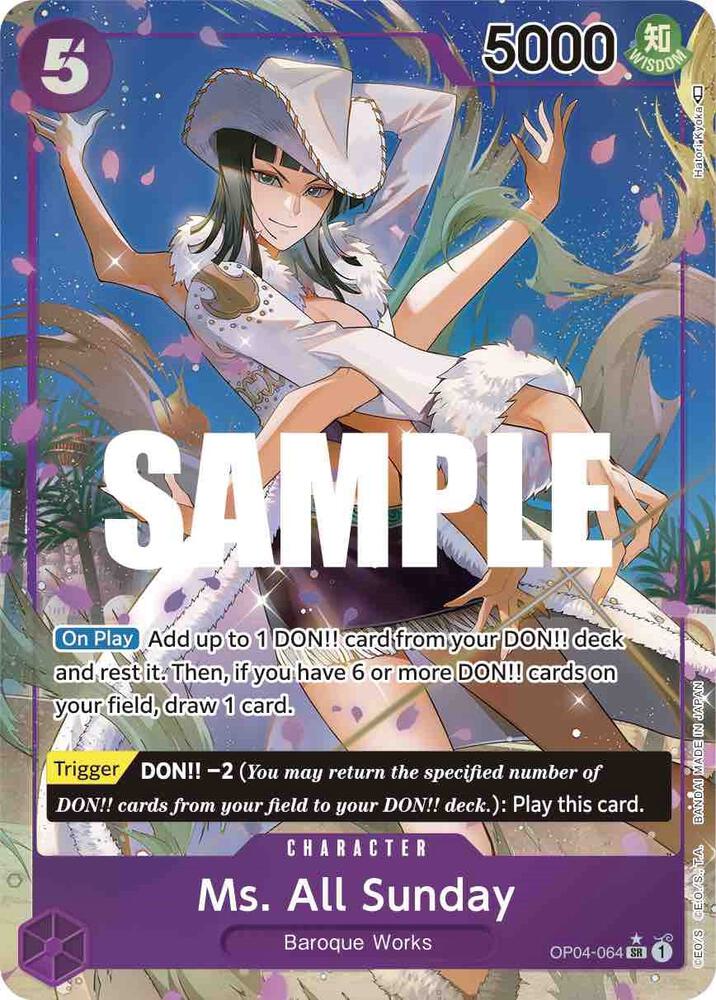 Ms. All Sunday OP04-064 (Kingdoms of Intrigue)  - Alternate Art Foil | Good Games Morley