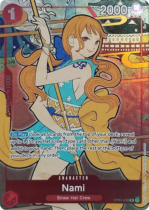 Nami (1st Anniversary) OP01-016 (One Piece Promotion Cards)  - Alternate Art Foil | Good Games Morley