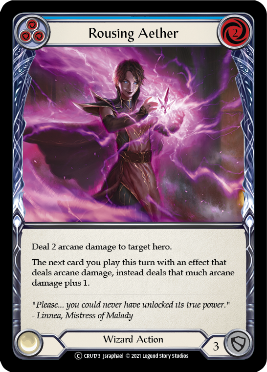 Rousing Aether (Blue) [U-CRU173] (Crucible of War Unlimited)  Unlimited Rainbow Foil | Good Games Morley
