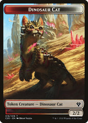 Bird // Dinosaur Cat Double-Sided Token [Commander 2020 Tokens] | Good Games Morley