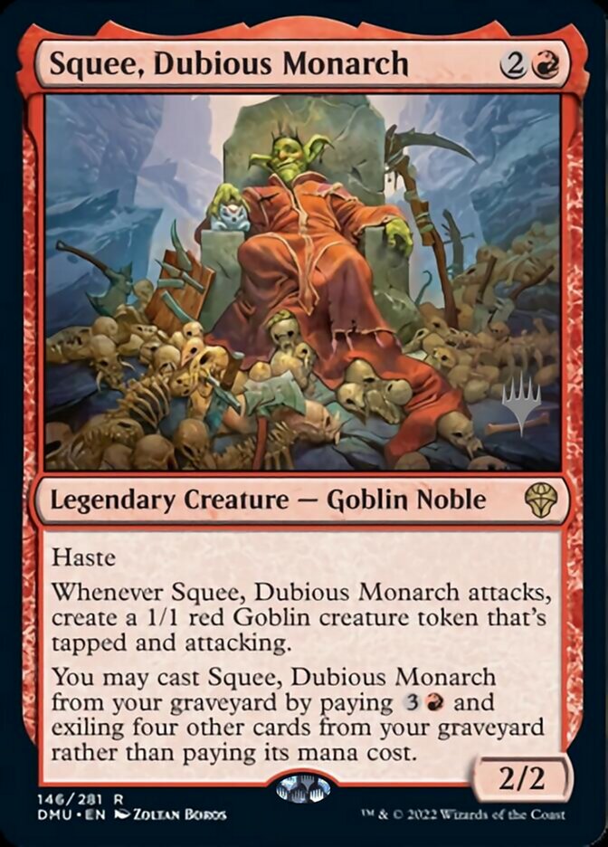 Squee, Dubious Monarch (Promo Pack) [Dominaria United Promos] | Good Games Morley