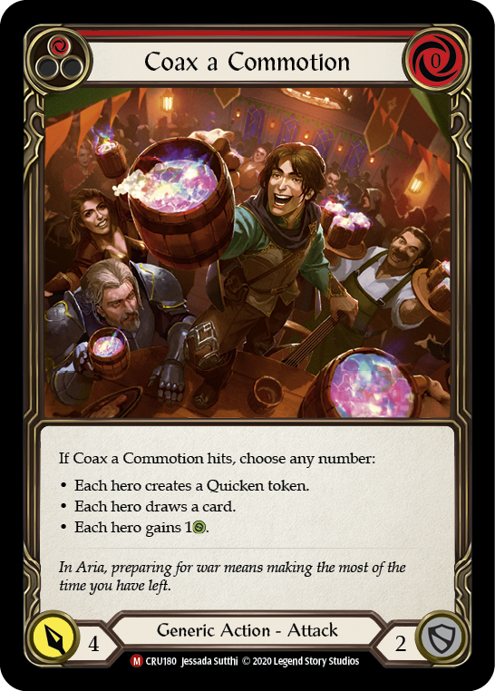 Coax a Commotion [CRU180] (Crucible of War)  1st Edition Rainbow Foil | Good Games Morley