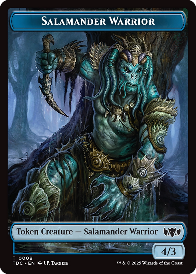 Salamander Warrior // Zombie Druid Double-Sided Token [Tarkir: Dragonstorm Commander Tokens] | Good Games Morley