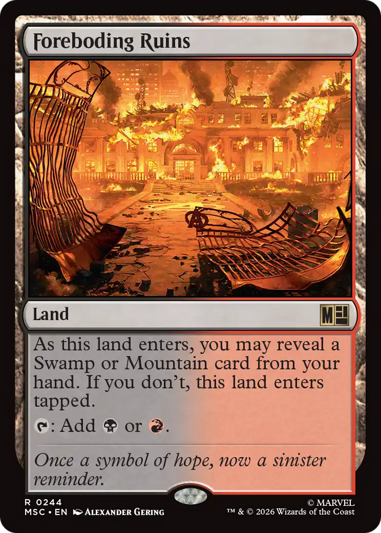 Foreboding Ruins (Surge Foil) [Marvel Super Heroes Commander] | Good Games Morley