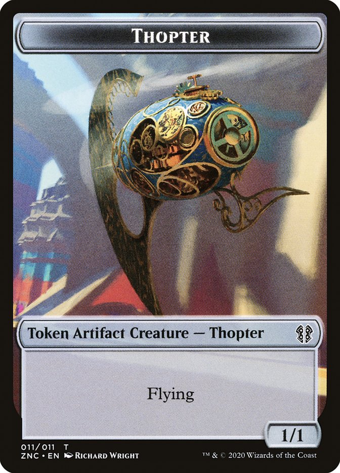Faerie Rogue // Thopter Double-Sided Token [Zendikar Rising Commander Tokens] | Good Games Morley