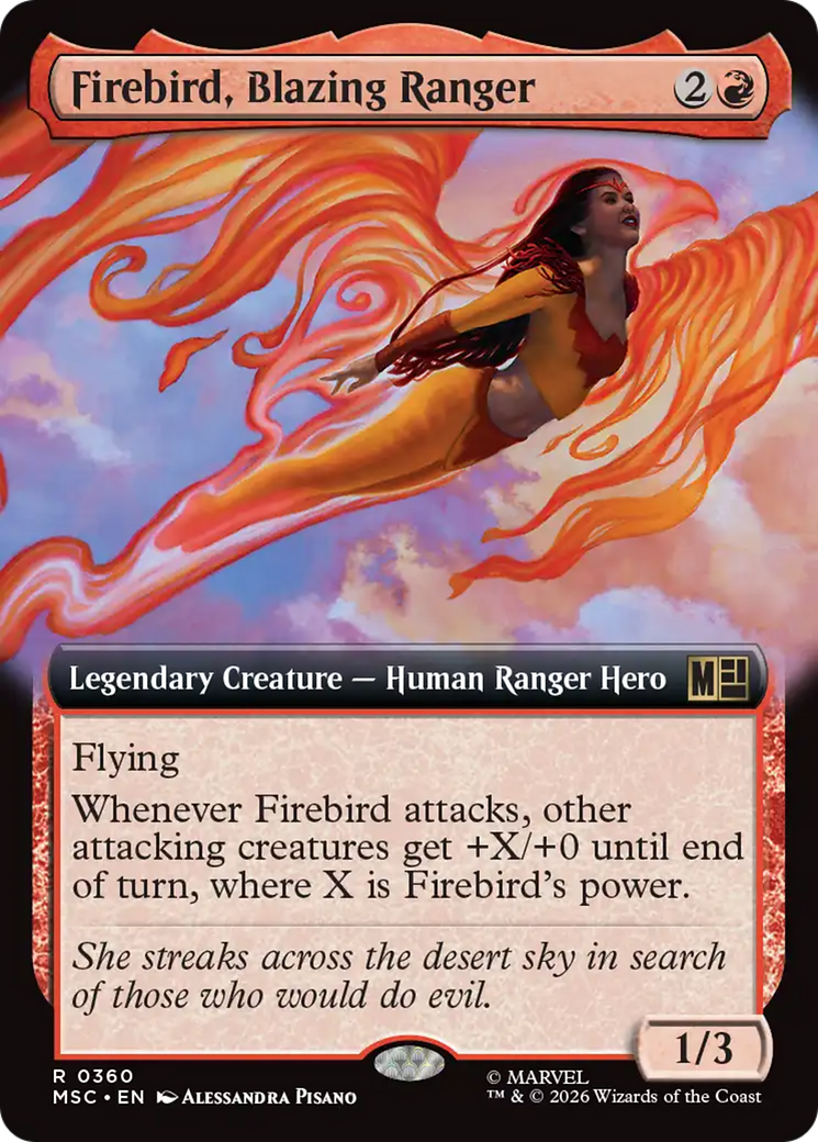 Firebird, Blazing Ranger (Extended Art) [Marvel Super Heroes Commander] | Good Games Morley