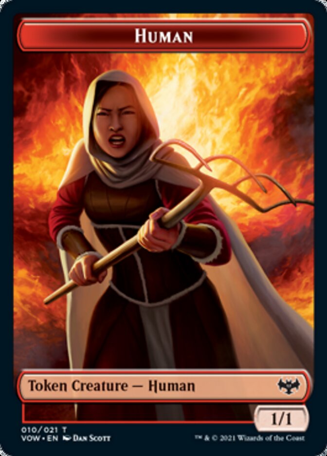 Copy // Human (010) Double-Sided Token [Innistrad: Crimson Vow Tokens] | Good Games Morley