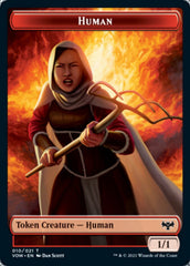 Copy // Human (010) Double-Sided Token [Innistrad: Crimson Vow Tokens] | Good Games Morley