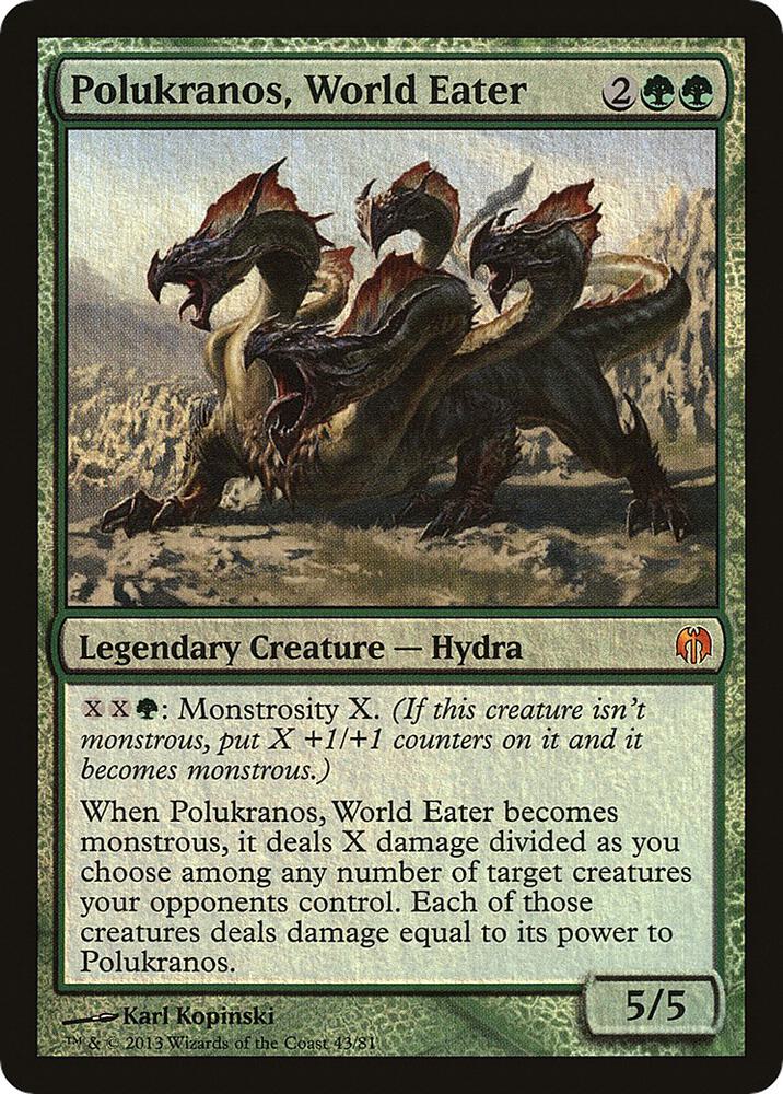 Polukranos World Eater 43/81 (Duel Decks: Heroes vs. Monsters)  - Foil | Good Games Morley