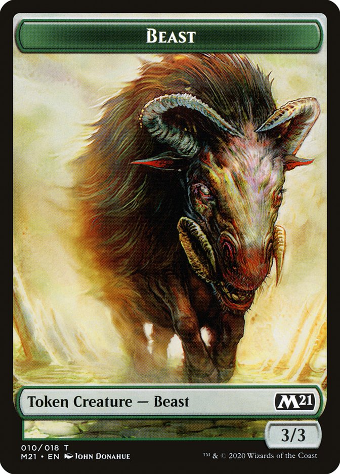 Beast Token [Core Set 2021 Tokens] | Good Games Morley