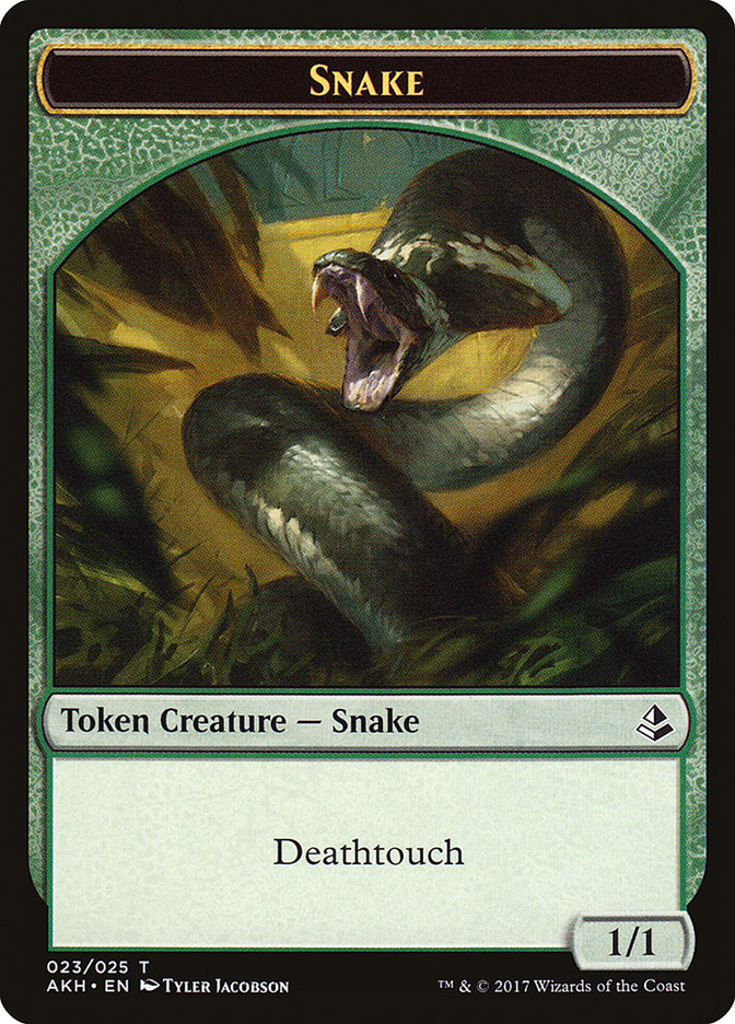 Aven Initiate // Snake Double-Sided Token [Amonkhet Tokens] | Good Games Morley