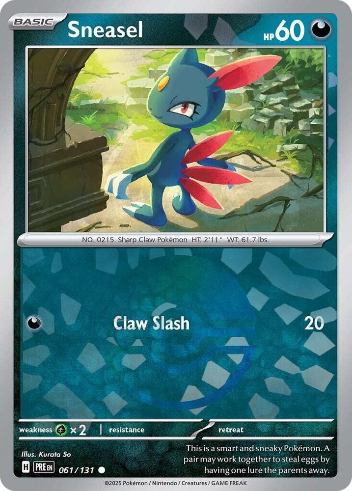 Sneasel (061/131) (Poke Ball Pattern) [Scarlet & Violet: Prismatic Evolutions] | Good Games Morley