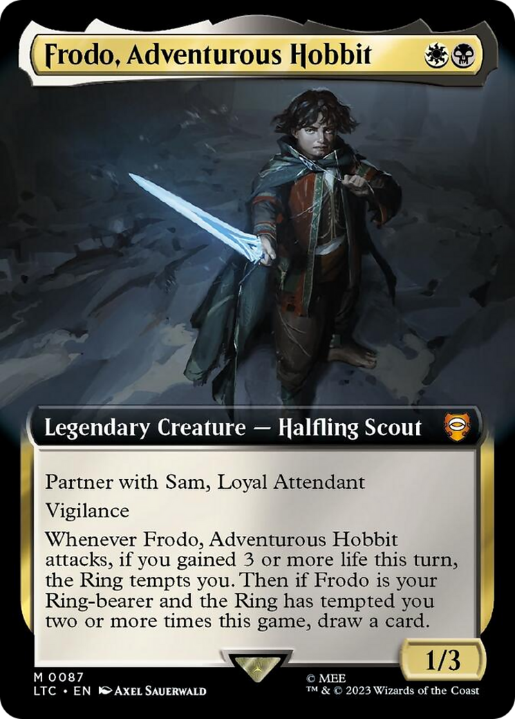 Frodo, Adventurous Hobbit (Extended Art) [The Lord of the Rings: Tales of Middle-Earth Commander] | Good Games Morley