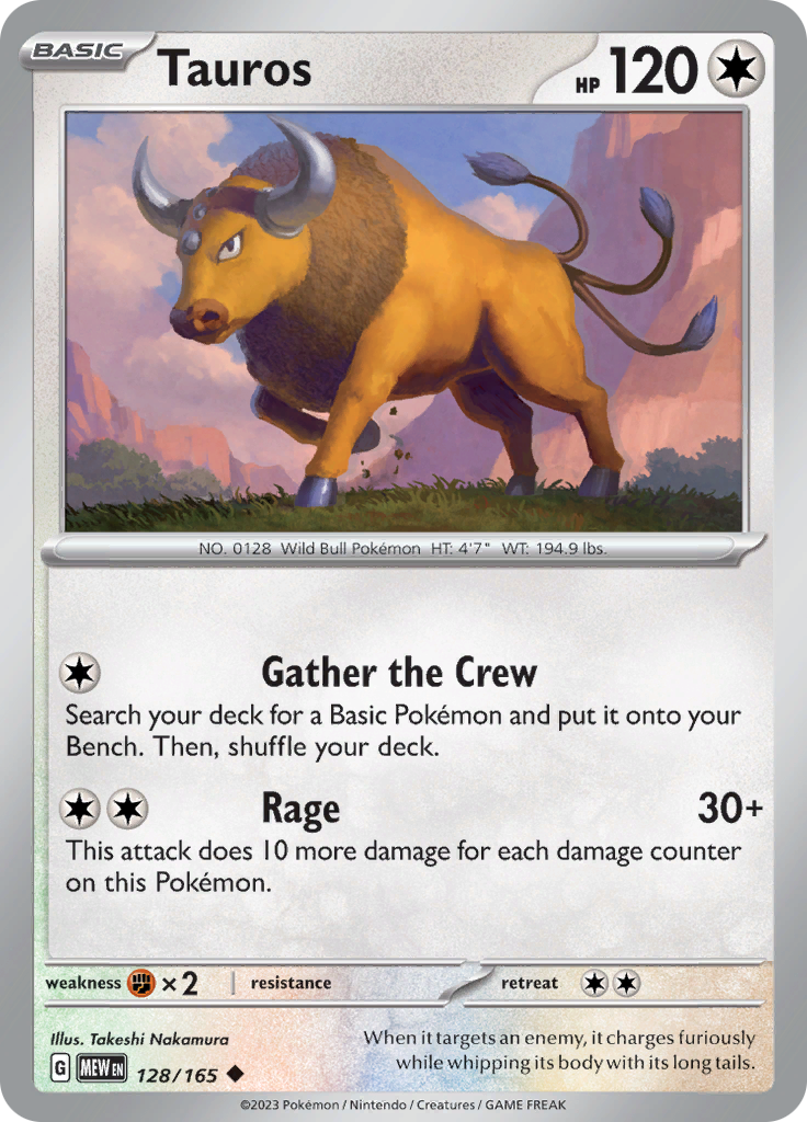 Tauros (128/165) [Scarlet & Violet 151] | Good Games Morley