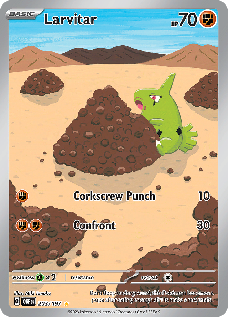 Larvitar (203/197) [Scarlet & Violet: Obsidian Flames] | Good Games Morley