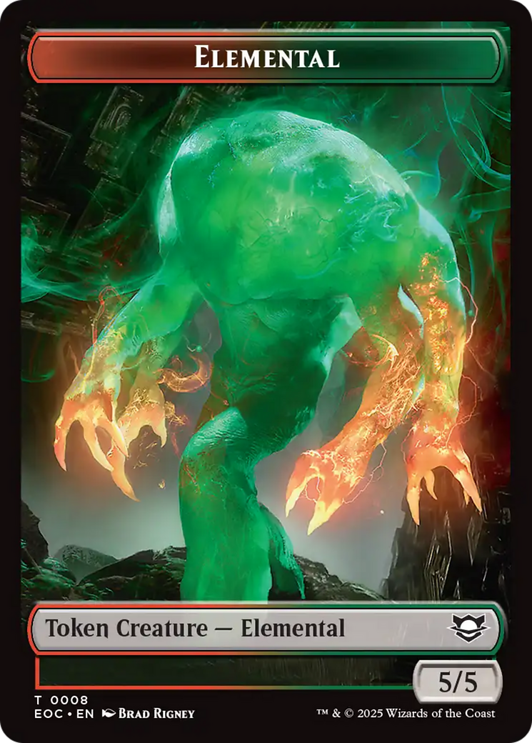 Insect // Elemental (0008) Double-Sided Token [Edge of Eternities Commander Tokens] | Good Games Morley