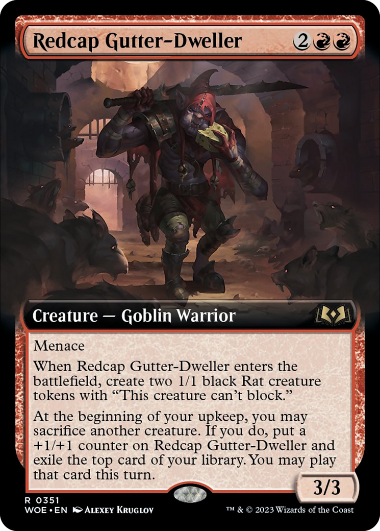 Redcap Gutter-Dweller (Extended Art) [Wilds of Eldraine] | Good Games Morley