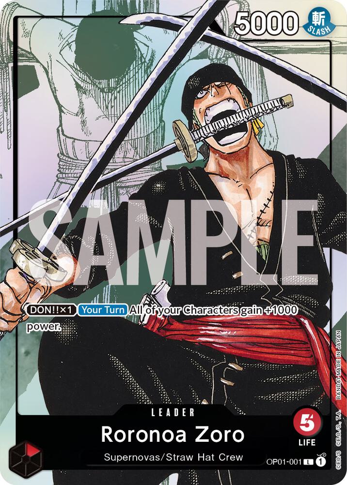 Roronoa Zoro (PCC 25th) OP01-001 (One Piece Promotion Cards)  - Alternate Art Foil | Good Games Morley
