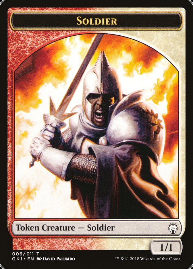 Soldier // Soldier Double-Sided Token [Guilds of Ravnica Guild Kit Tokens] | Good Games Morley