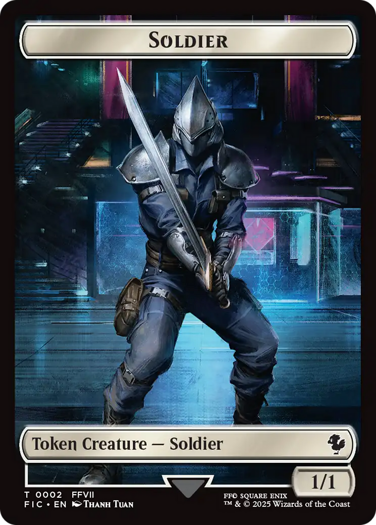 Soldier // Rebel Double-Sided Token [FINAL FANTASY Commander Tokens] | Good Games Morley