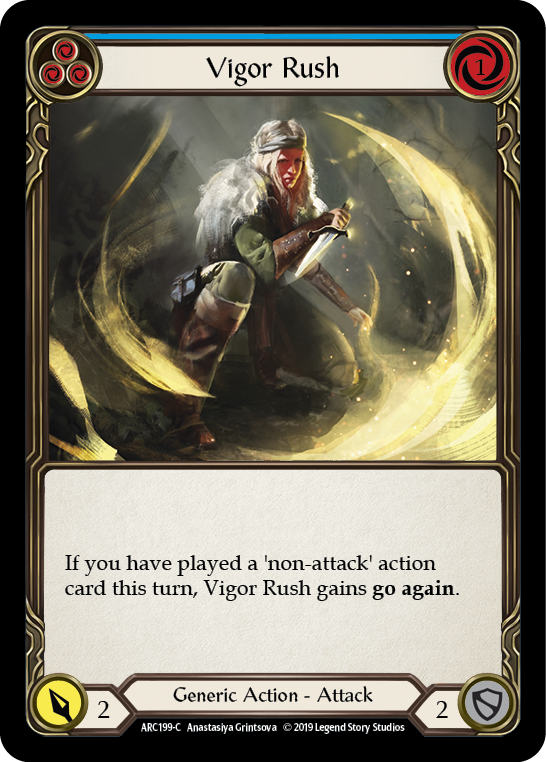 Vigor Rush (Blue) [ARC199-C] (Arcane Rising)  1st Edition Normal | Good Games Morley