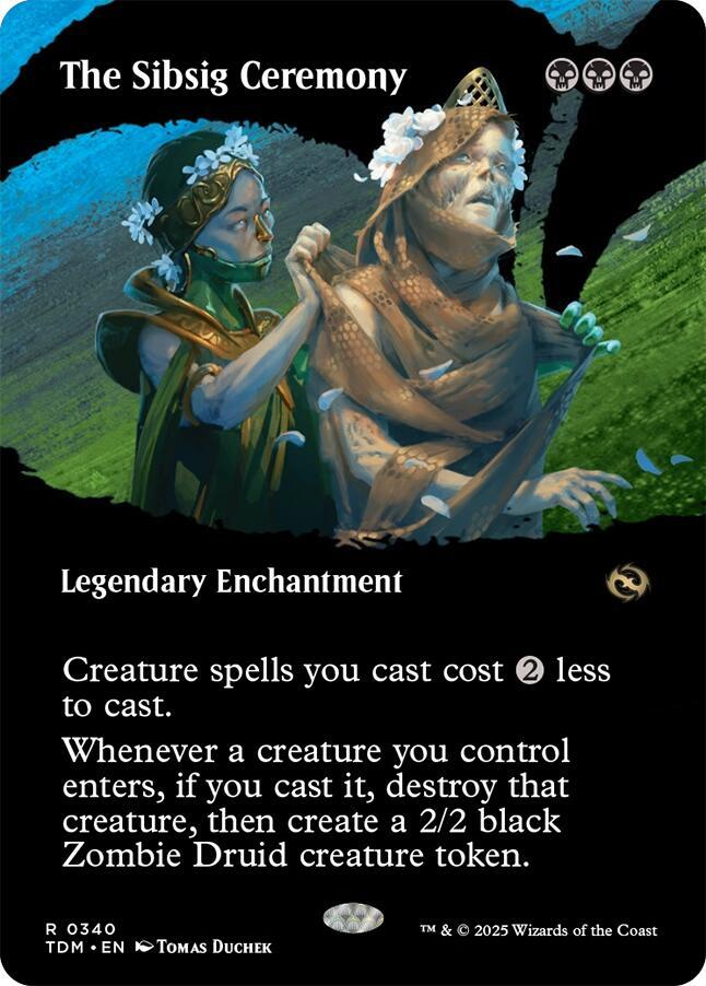 The Sibsig Ceremony 340/291 (Tarkir: Dragonstorm)  - Borderless Foil | Good Games Morley