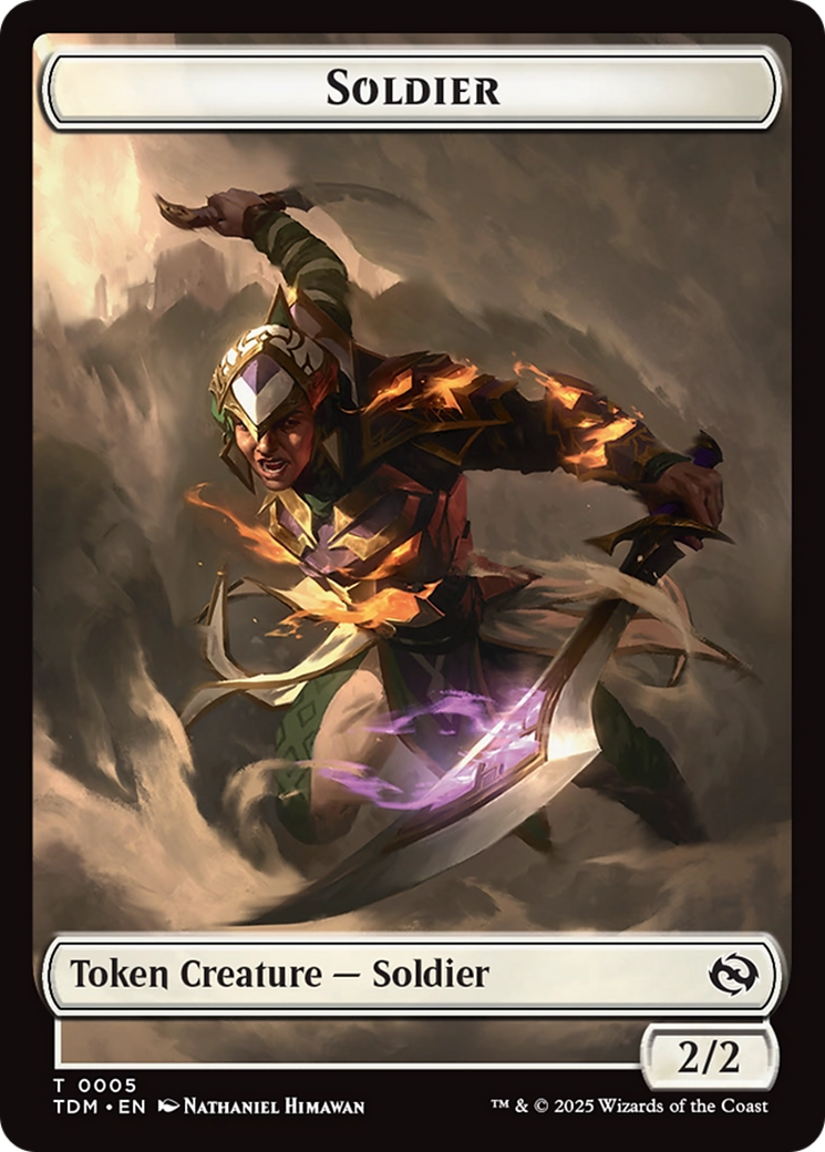 Soldier (0004) // Soldier (0005) Double-Sided Token [Tarkir: Dragonstorm Tokens] | Good Games Morley