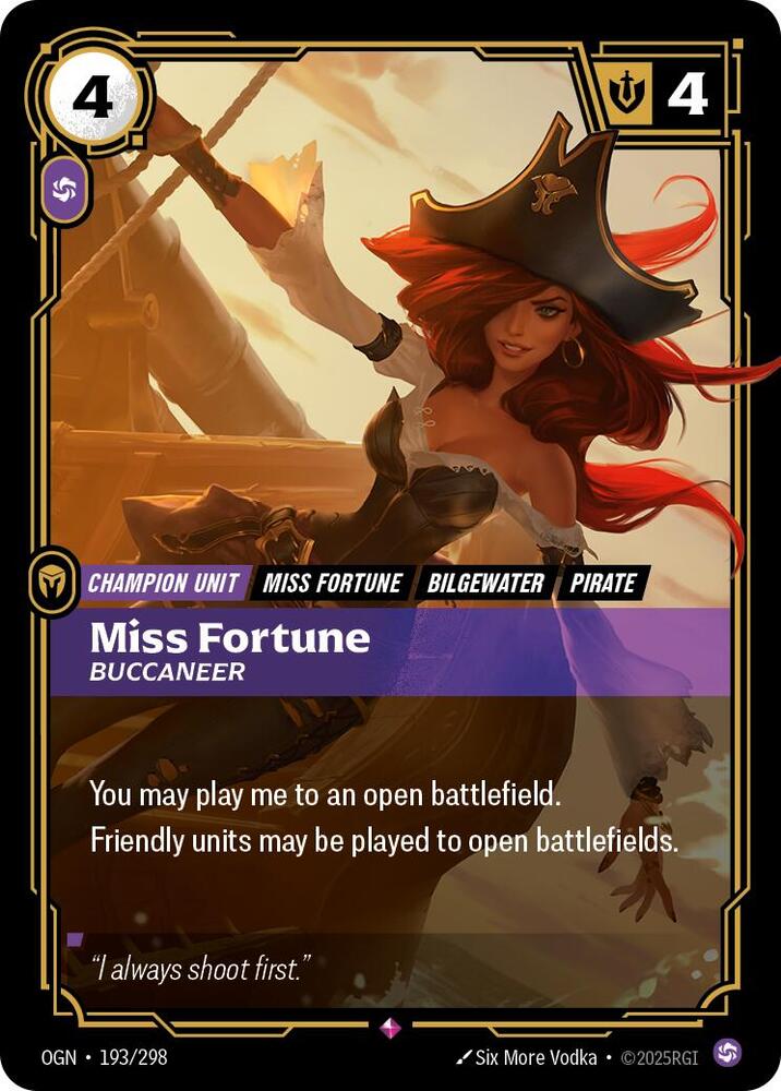 Miss Fortune - Buccaneer 193/298 (Origins)  - Foil | Good Games Morley