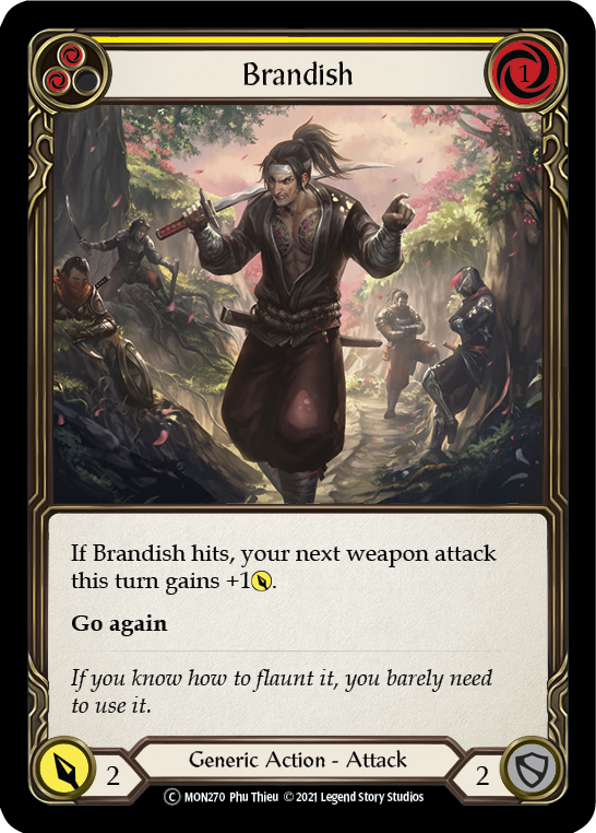 Brandish (Yellow) [U-MON270-RF] (Monarch Unlimited)  Unlimited Rainbow Foil | Good Games Morley