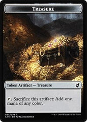 Treasure // Human Double-Sided Token [Commander 2019 Tokens] | Good Games Morley