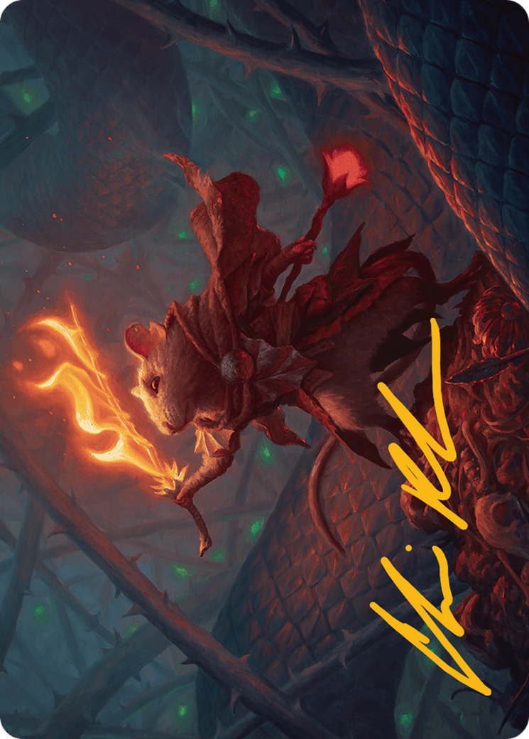 Emberheart Challenger Art Card (Gold-Stamped Signature) [Bloomburrow Art Series] | Good Games Morley