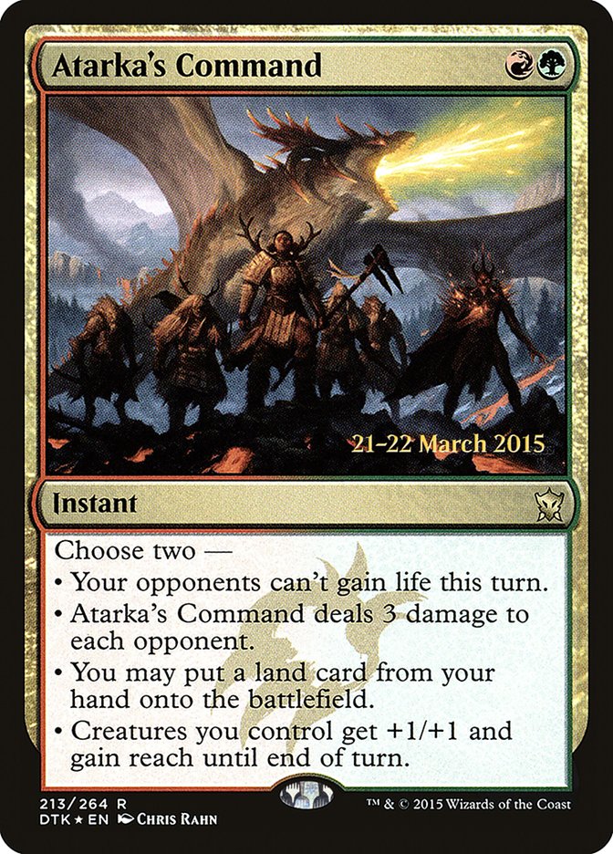 Atarka's Command [Dragons of Tarkir Prerelease Promos] | Good Games Morley