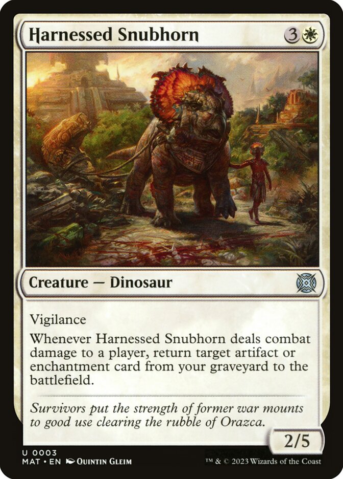 Harnessed Snubhorn 3/50 (March of the Machine: The Aftermath)  - Foil | Good Games Morley