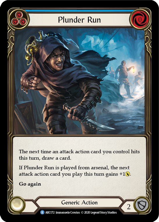 Plunder Run (Blue) [U-ARC172] (Arcane Rising Unlimited)  Unlimited Rainbow Foil | Good Games Morley