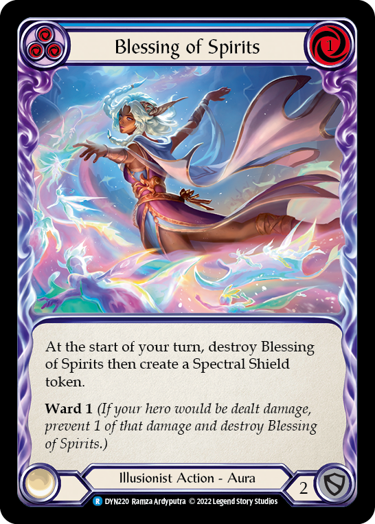 Blessing of Spirits (Blue) [DYN220] (Dynasty)  Rainbow Foil | Good Games Morley