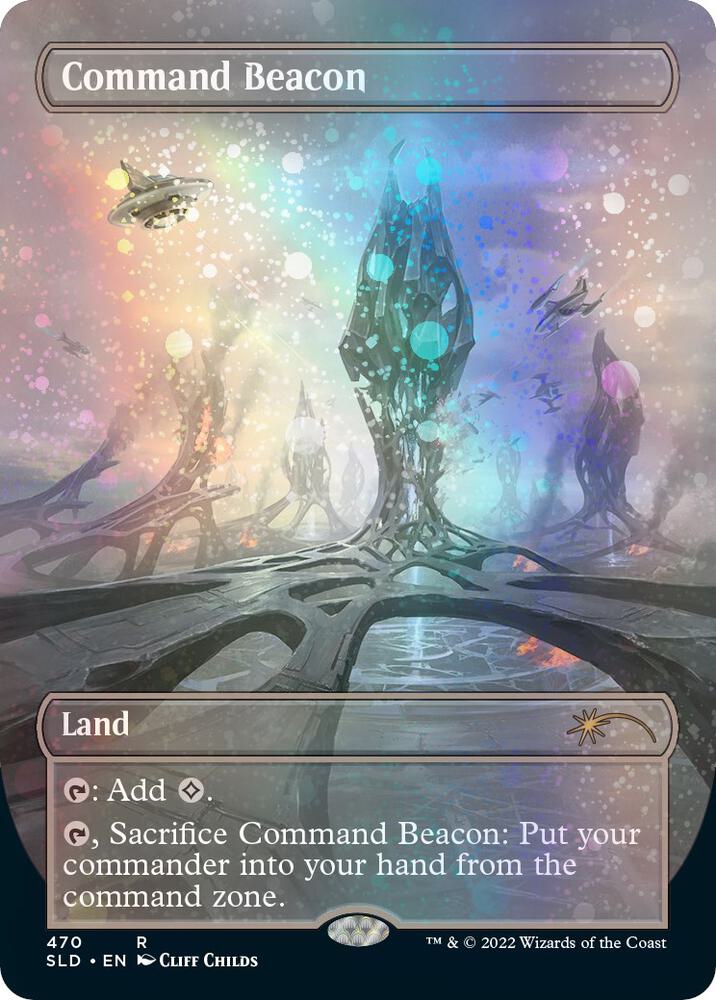 Command Beacon 470 (Secret Lair Drop Series)  - Borderless Galaxy Foil | Good Games Morley
