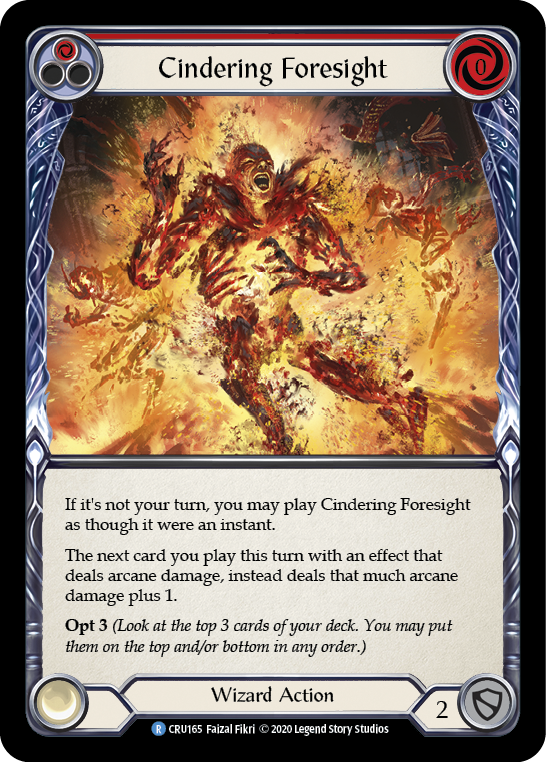 Cindering Foresight (Red) [CRU165] (Crucible of War)  1st Edition Rainbow Foil | Good Games Morley