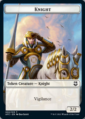 Knight // Saproling Double-Sided Token [Dungeons & Dragons: Adventures in the Forgotten Realms Commander Tokens] | Good Games Morley