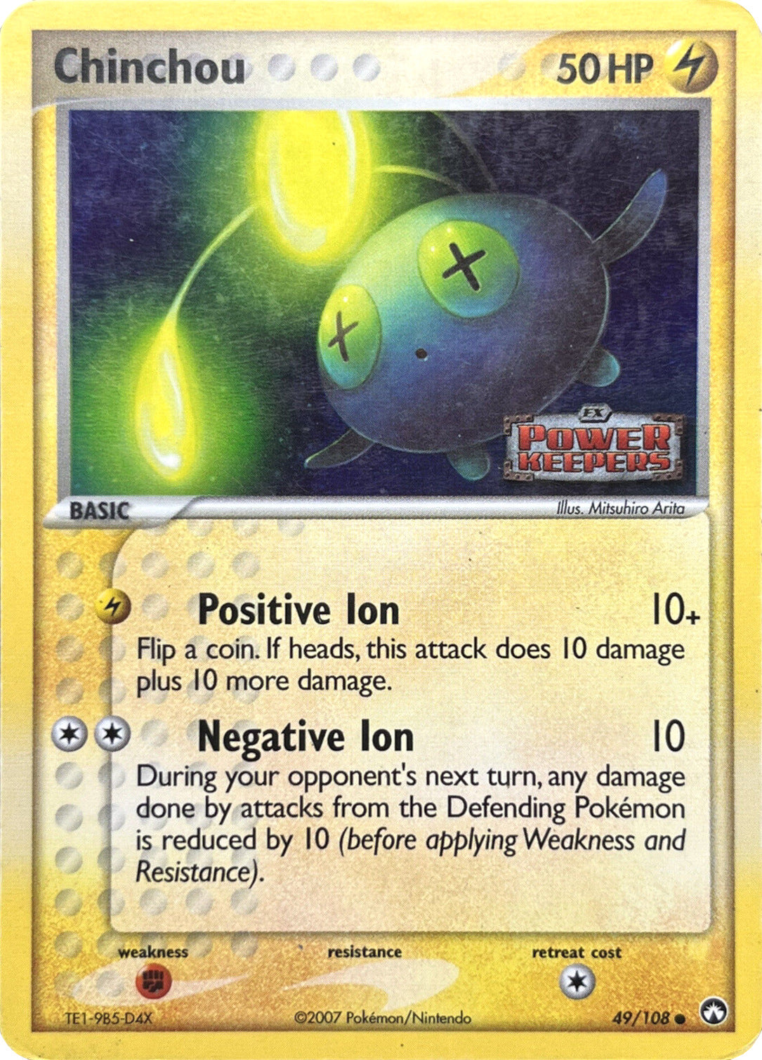 Chinchou (49/108) (Stamped) [EX: Power Keepers] | Good Games Morley