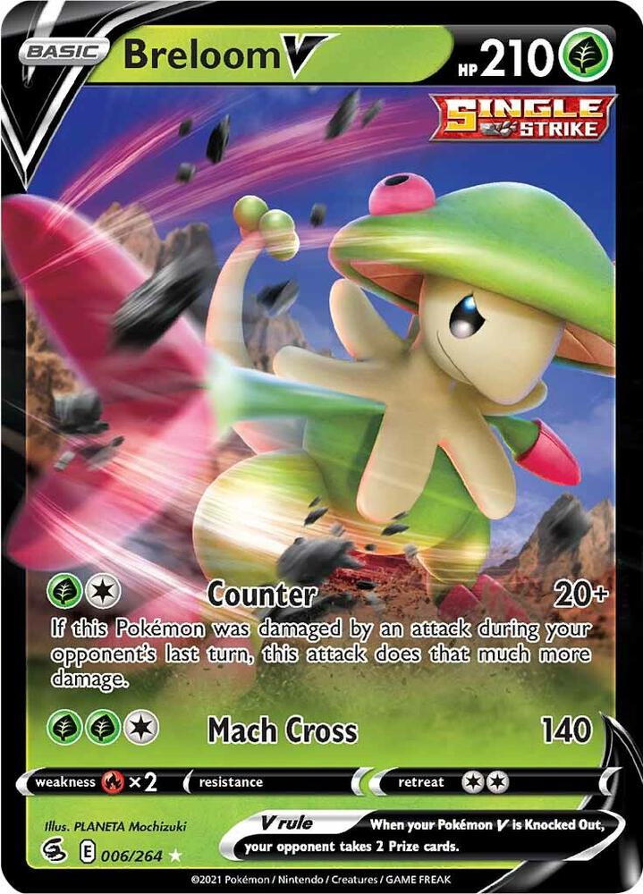 Breloom V 006/264 (SWSH08: Fusion Strike)  - Holofoil | Good Games Morley