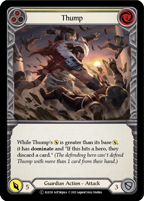 Thump (Yellow) [U-ELE210] (Tales of Aria Unlimited)  Unlimited Rainbow Foil | Good Games Morley