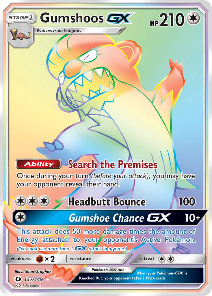 Gumshoos GX (157/149) [Sun & Moon: Base Set] | Good Games Morley