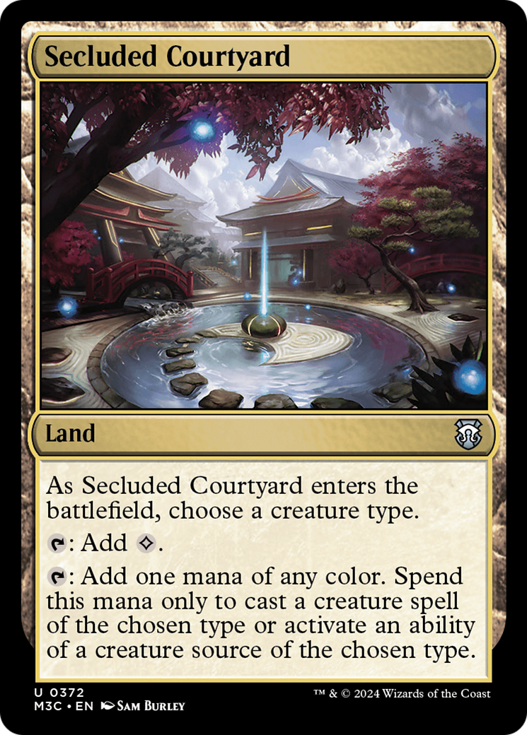 Secluded Courtyard (Ripple Foil) [Modern Horizons 3 Commander] | Good Games Morley